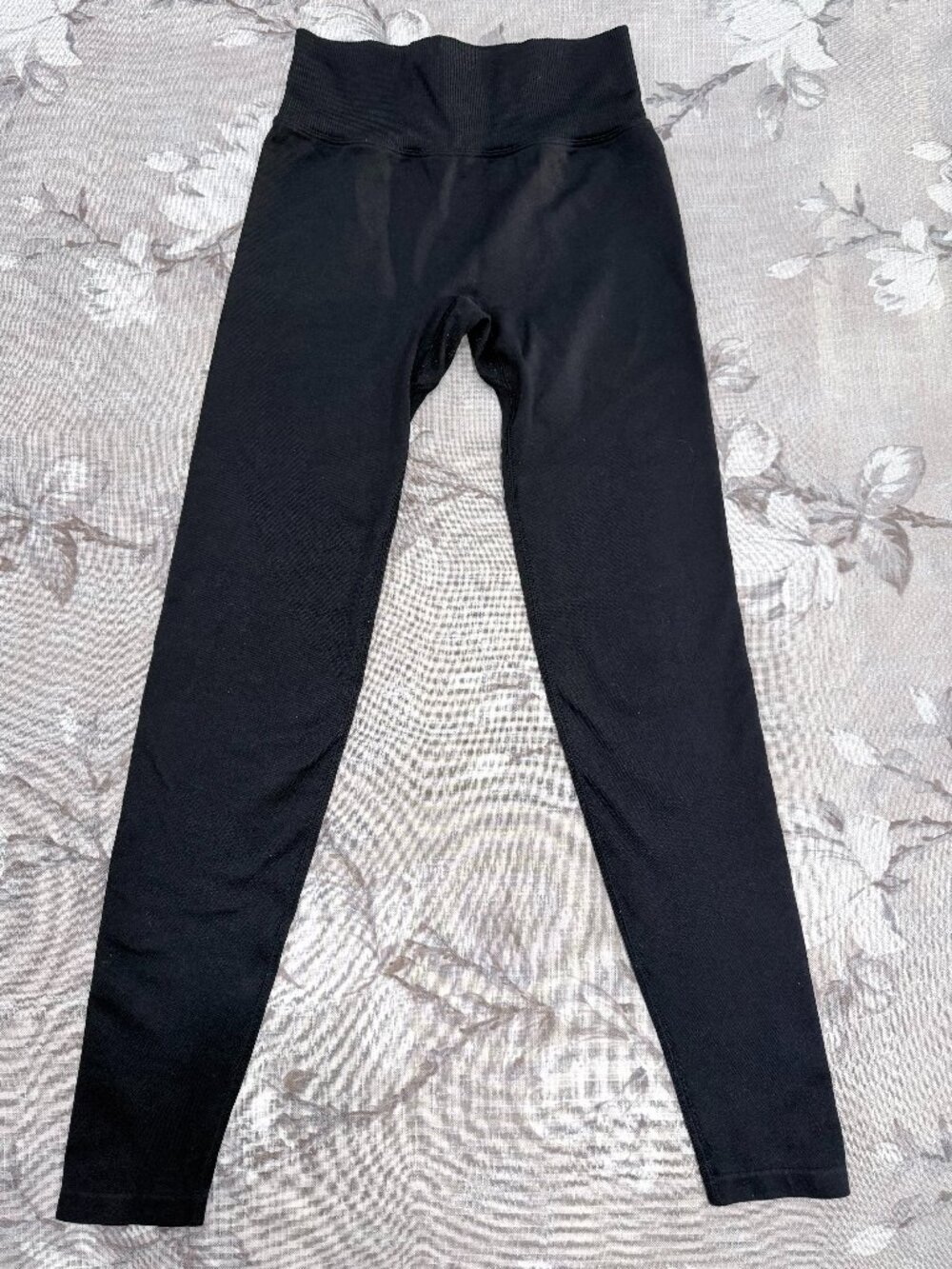 PINK Active Black High Rise Leggings 32" Wide Ribbed Waistband XS
